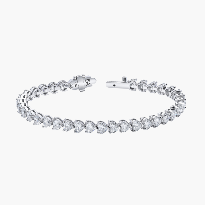 Heart Diamond Tennis Bracelet