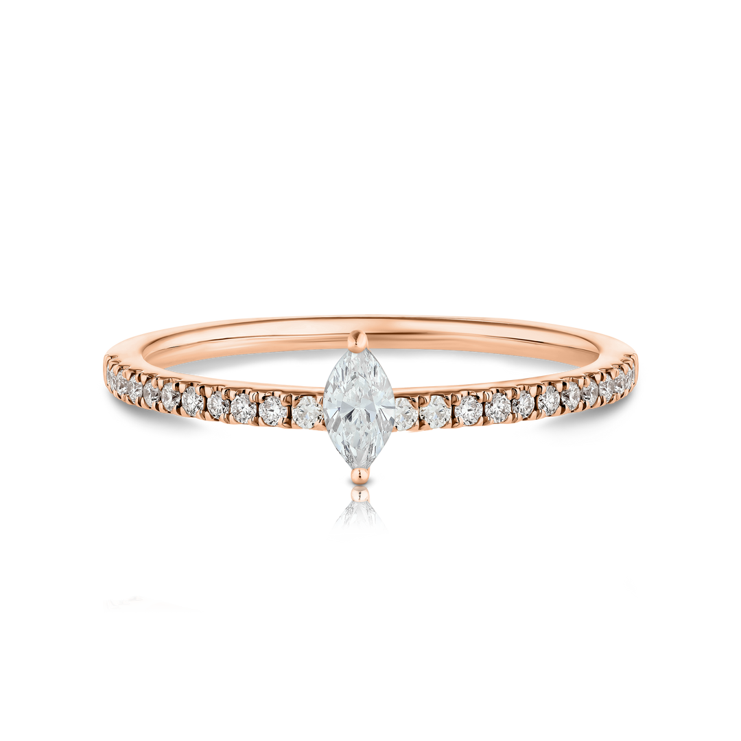 Marquise Diamond Pave Ring