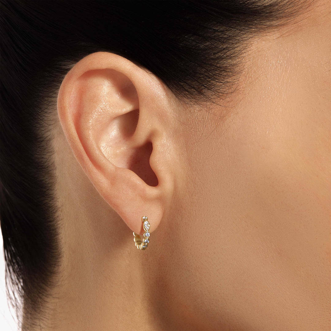 Lily Huggie Hoops