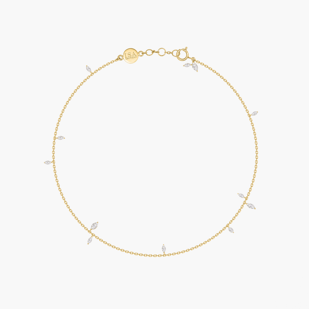 Jasmine Vine Diamond Anklet