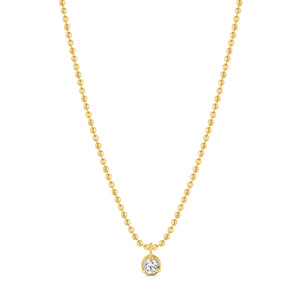 Beaded Chain Diamond Necklace