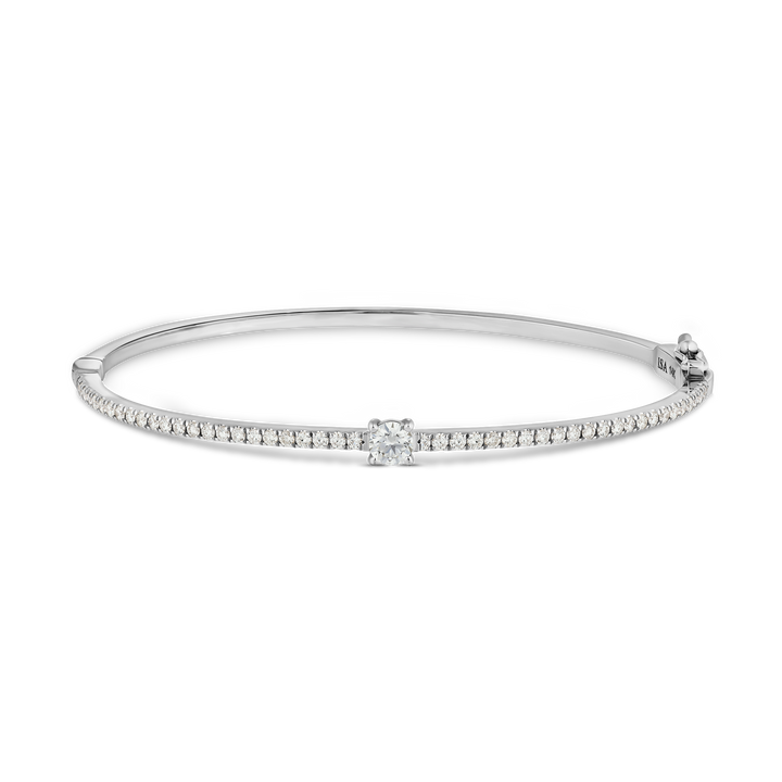 Round Diamond Bangle