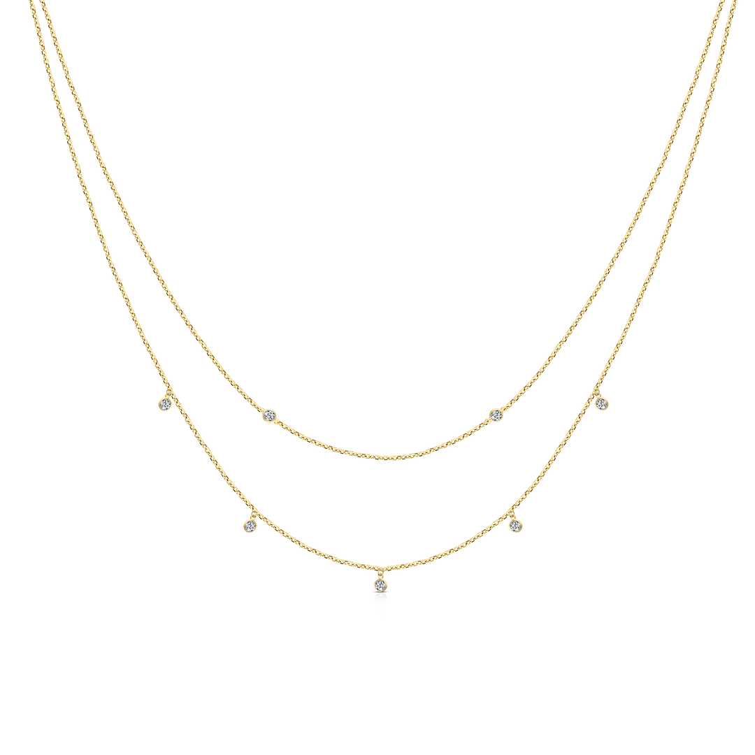 Double Layer Diamond Necklace