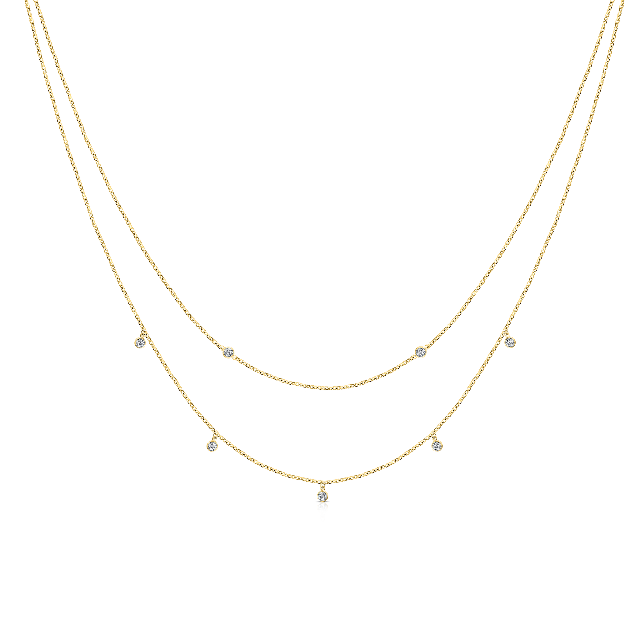 Double Layer Diamond Necklace