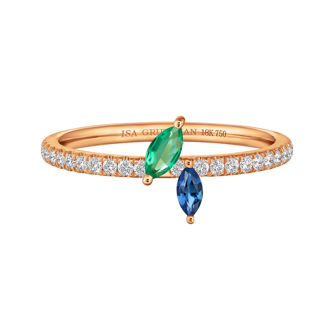 Jasmine Vine Pave Ring