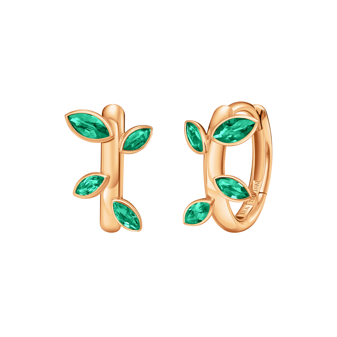 Jasmine Vine Huggie Hoops