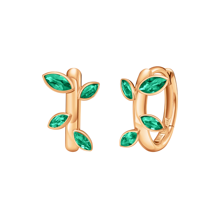 Jasmine Vine Huggie Hoops