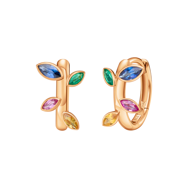 Jasmine Vine Huggie Hoops