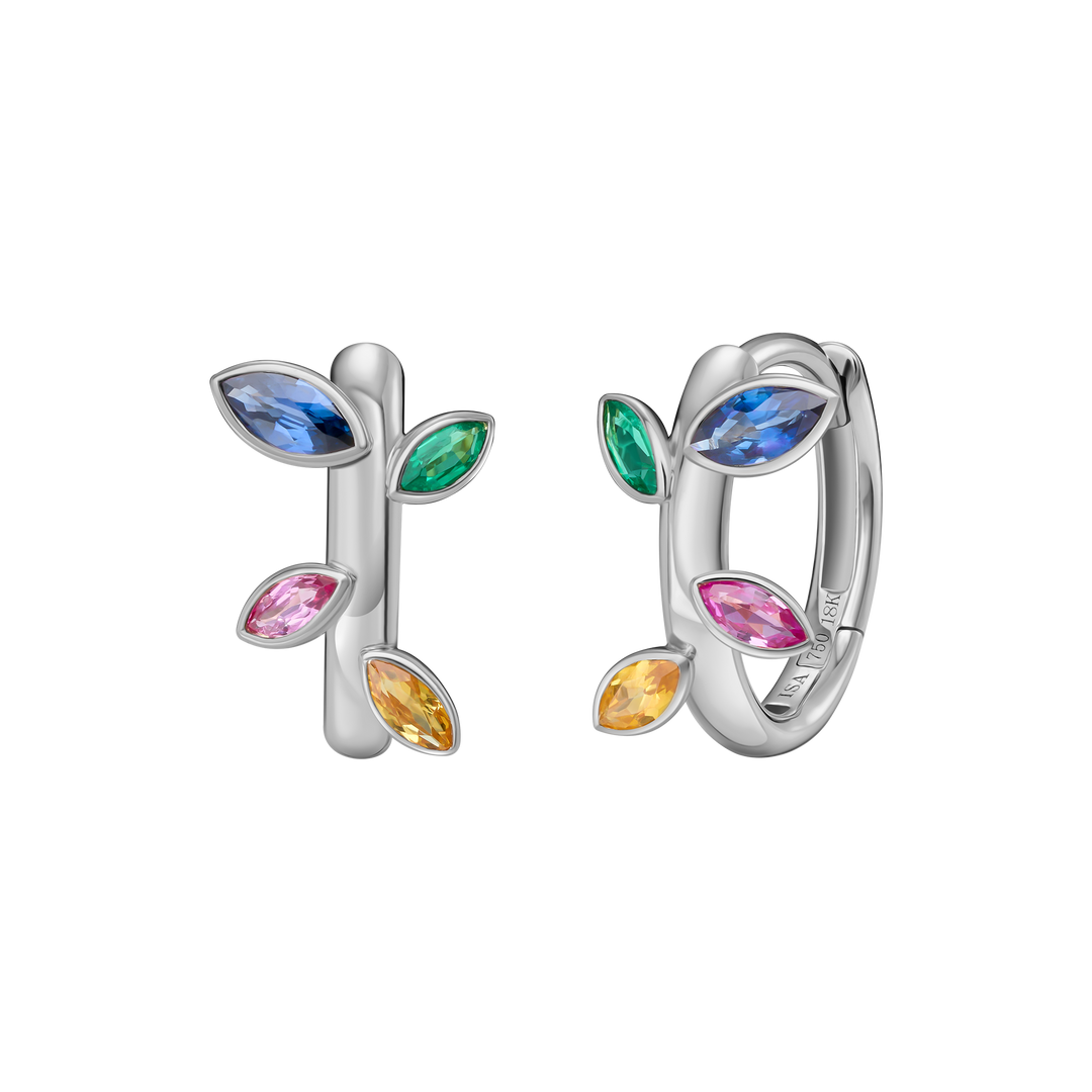 Jasmine Vine Huggie Hoops