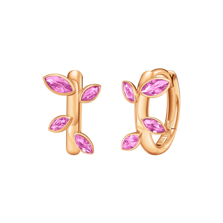 Jasmine Vine Huggie Hoops