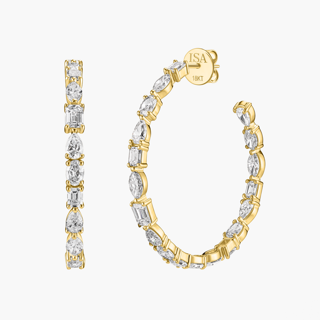 Large Multishape Diamond Hoops