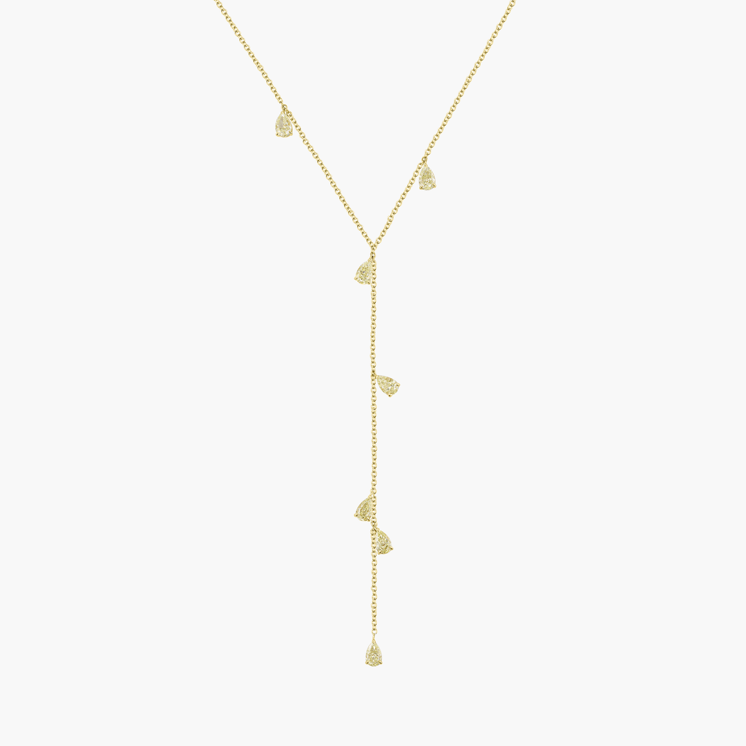 Large Yellow Diamond Lariat