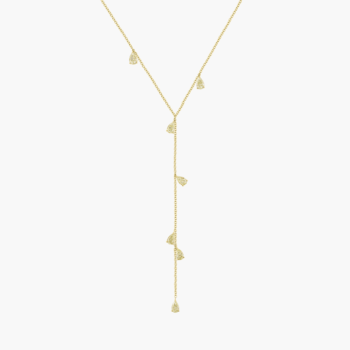 Large Yellow Diamond Lariat