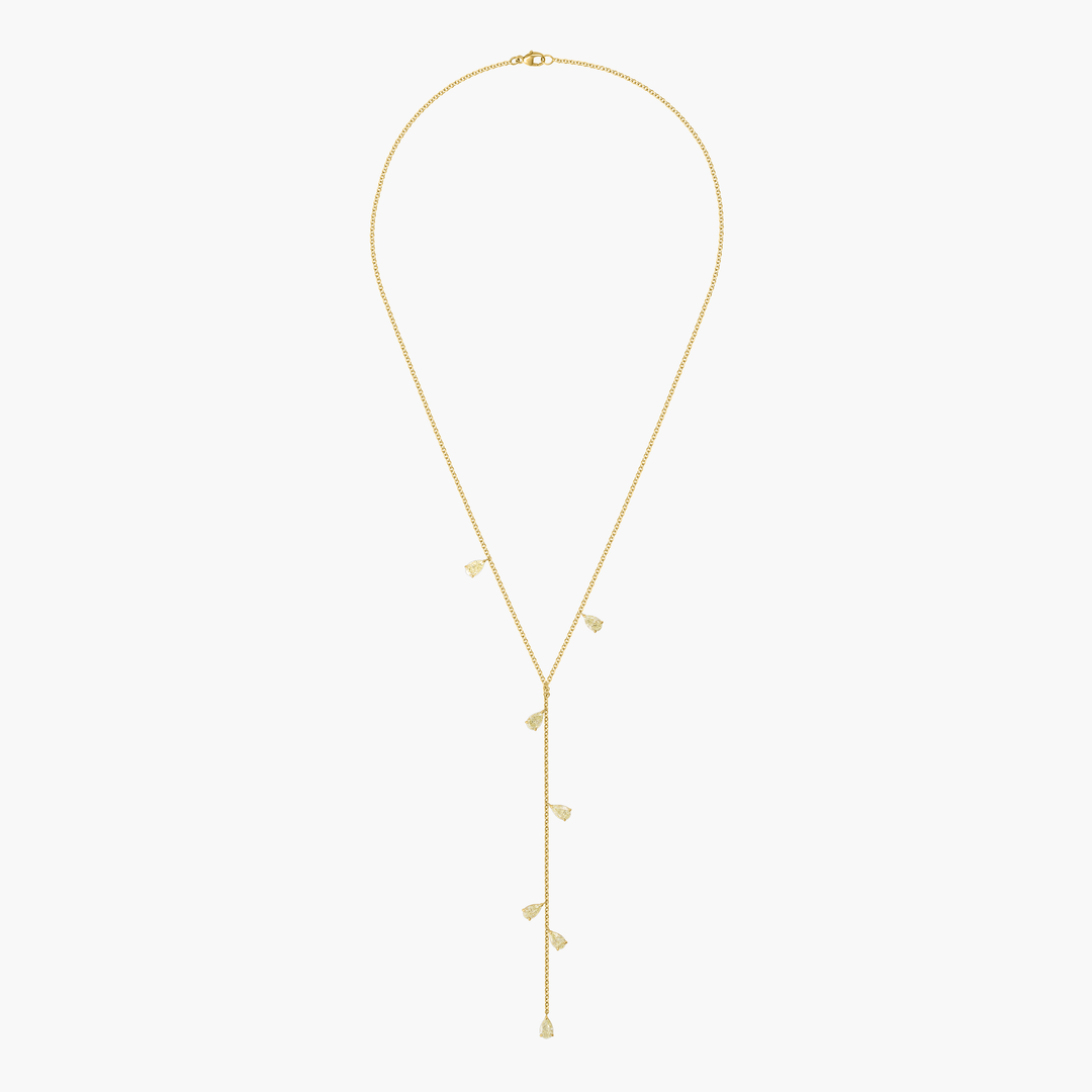 Large Yellow Diamond Lariat