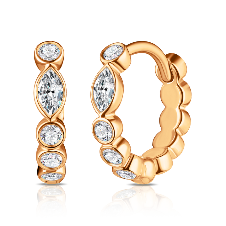 Lily Huggie Hoops
