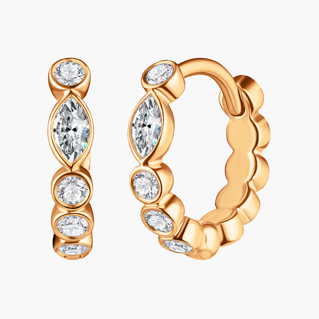 Lily Huggie Hoops
