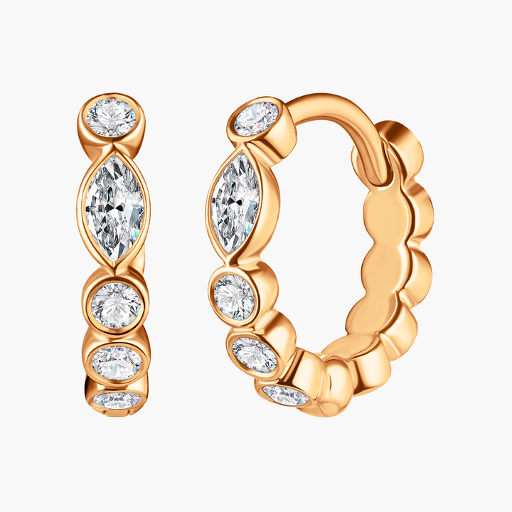 Lily Huggie Hoops