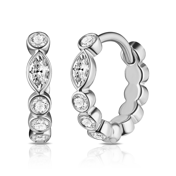 Lily Huggie Hoops