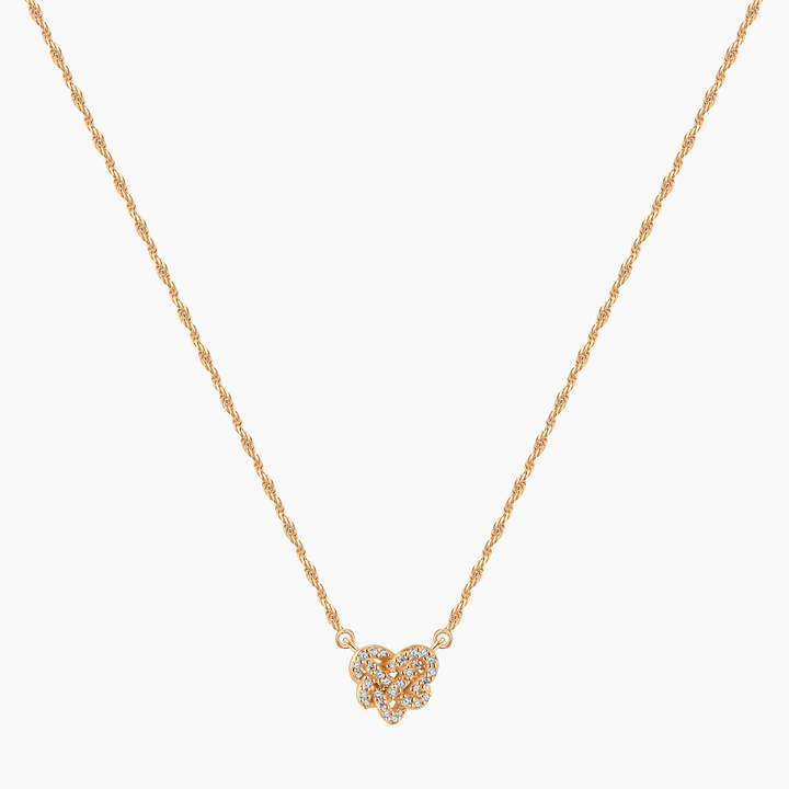 Love Knot Pave Necklace