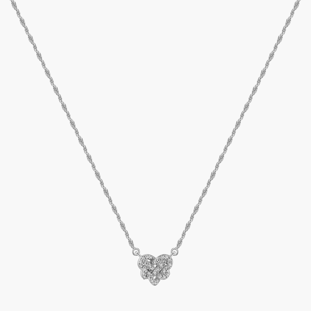Love Knot Pave Necklace