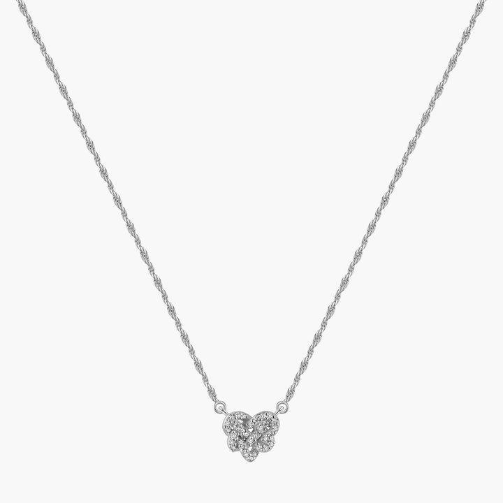 Love Knot Pave Necklace
