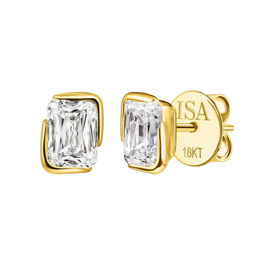 Ashoka Cut Diamond Studs