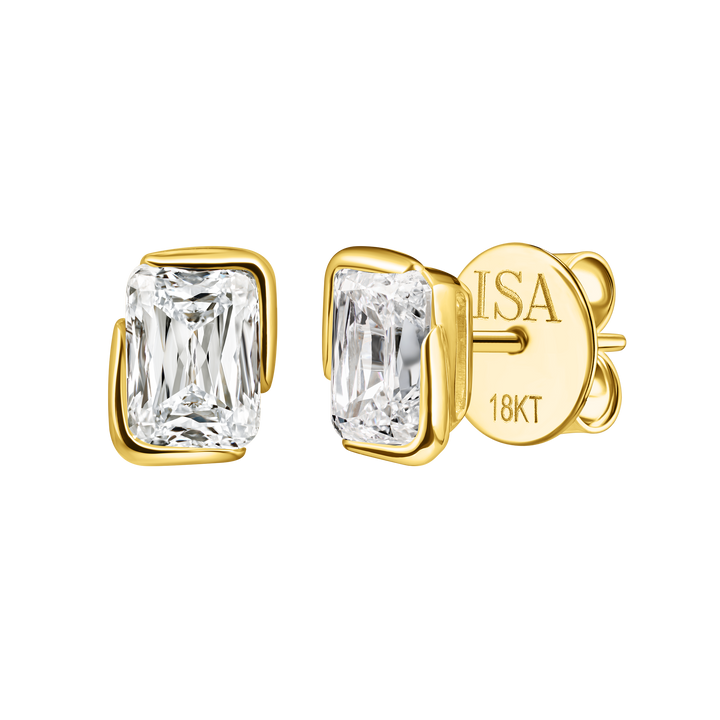 Ashoka Cut Diamond Studs