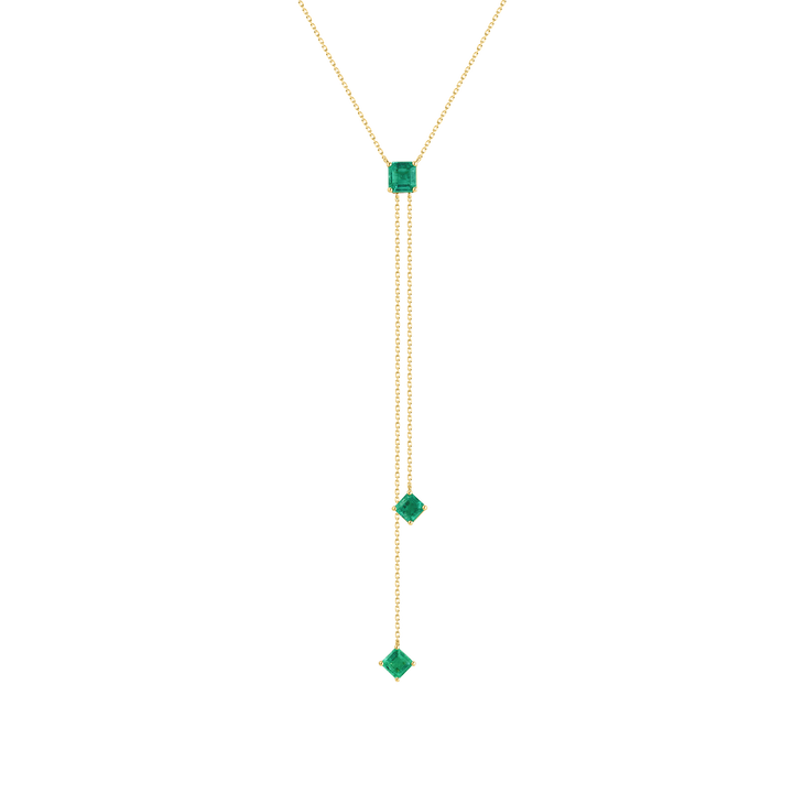 Asscher Cut Emerald Lariat