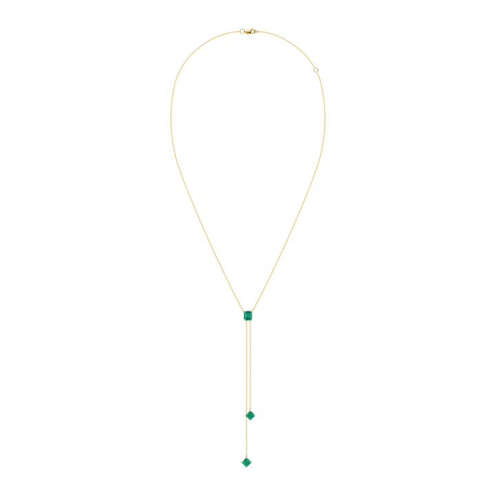 Asscher Cut Emerald Lariat