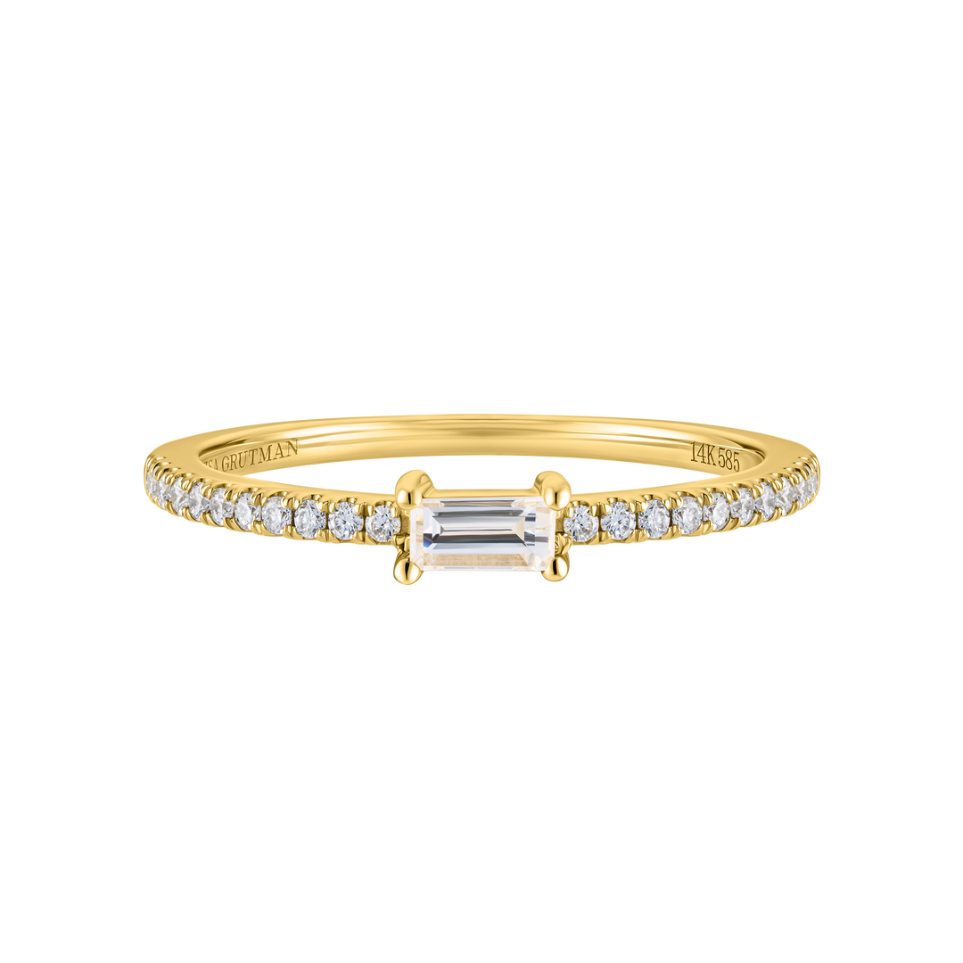 Baguette Diamond Pave Ring
