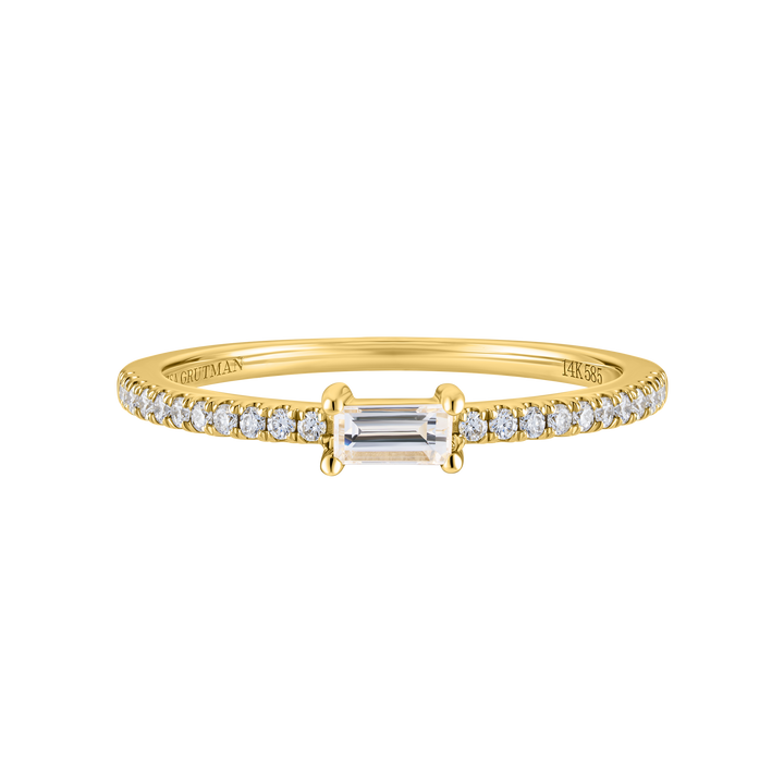 Baguette Diamond Pave Ring