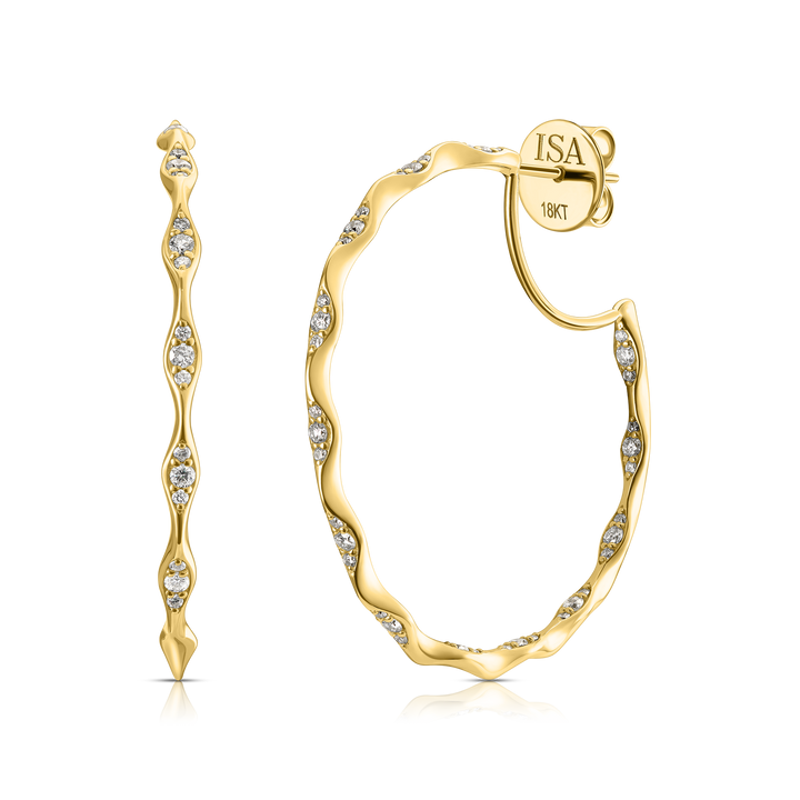 Brisa Diamond Hoops
