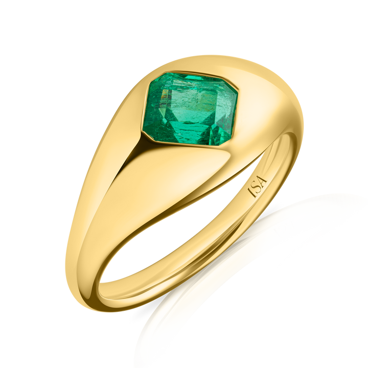 Colombian Emerald Dome Ring