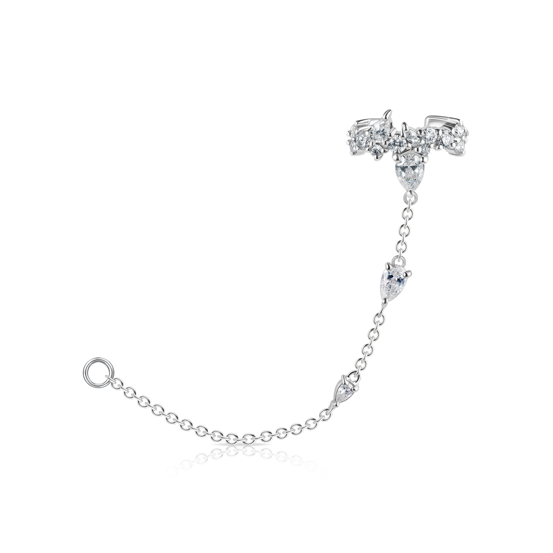 Diamond Cluster Ear Cuff