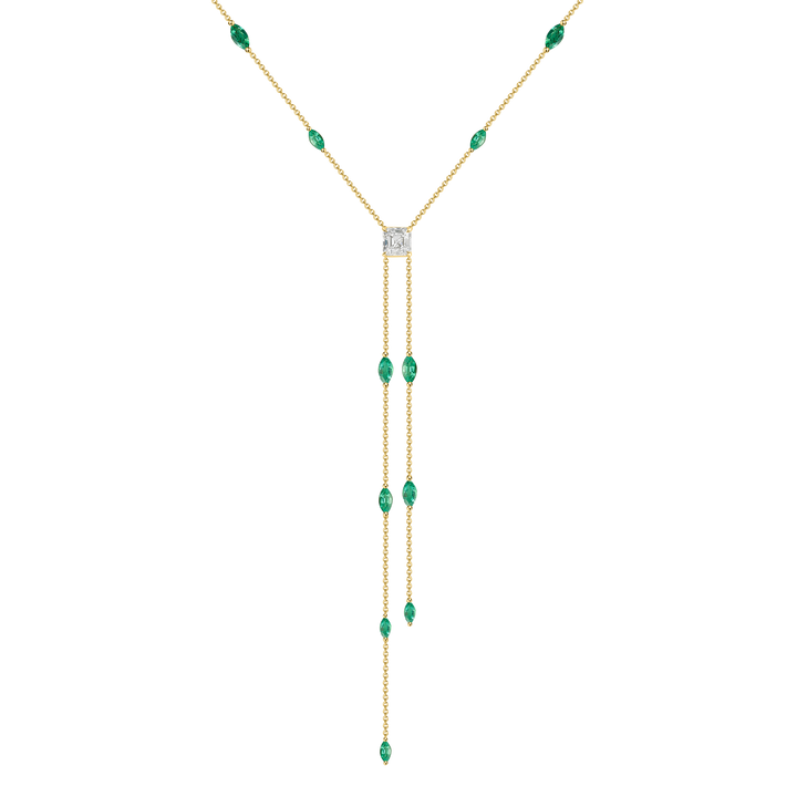Emerald and Diamond Lariat
