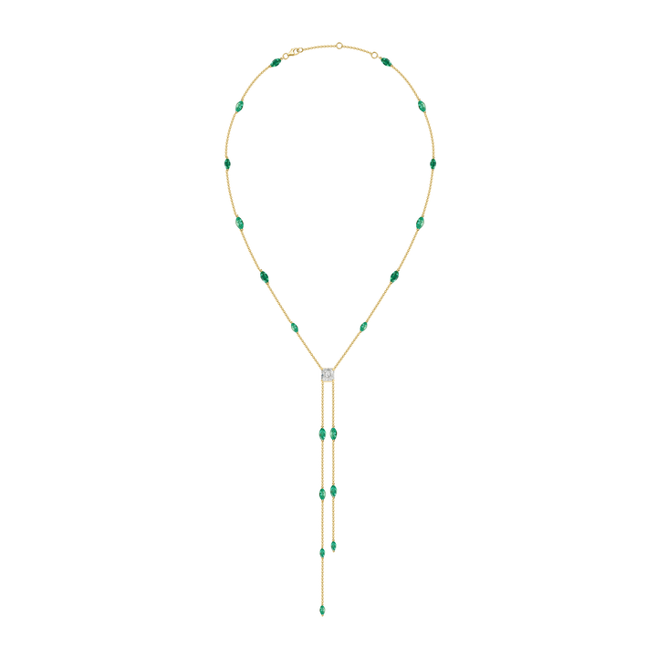 Emerald and Diamond Lariat