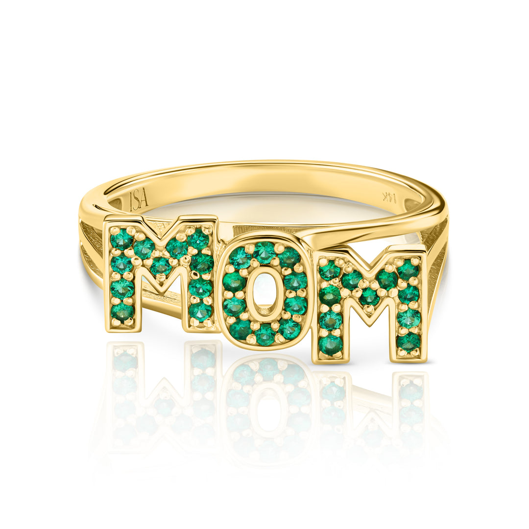 Emerald Mom Ring