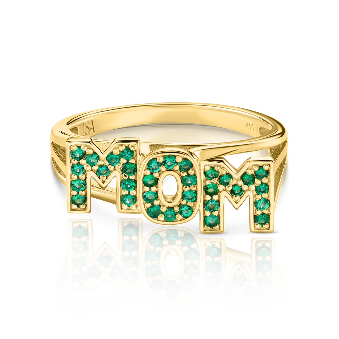 Emerald Mom Ring