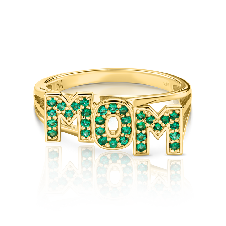 Emerald Mom Ring