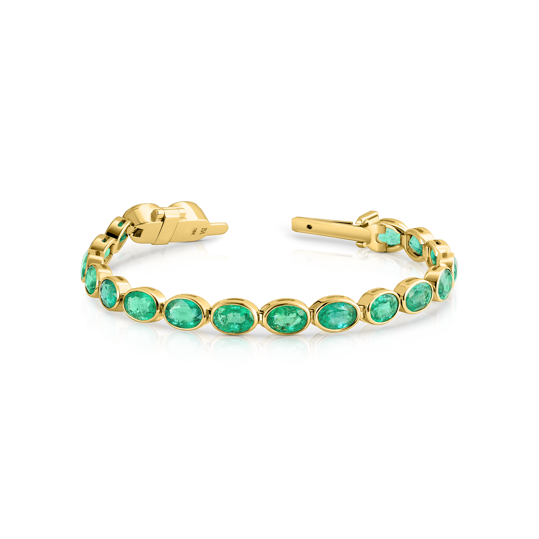 Emerald Oval Cut Tennis Bracelet
