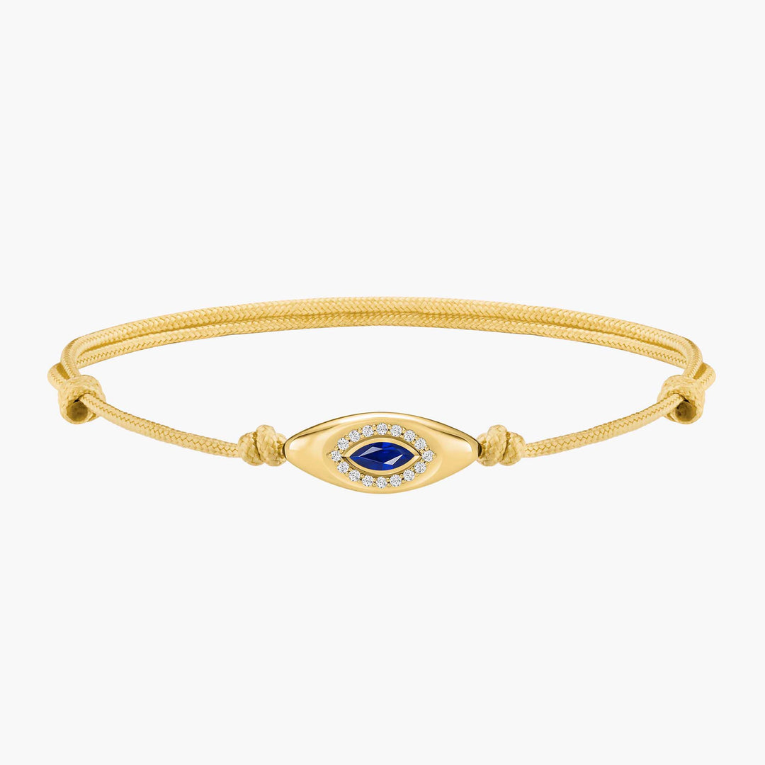 Evil Eye Amber Cord Bracelet