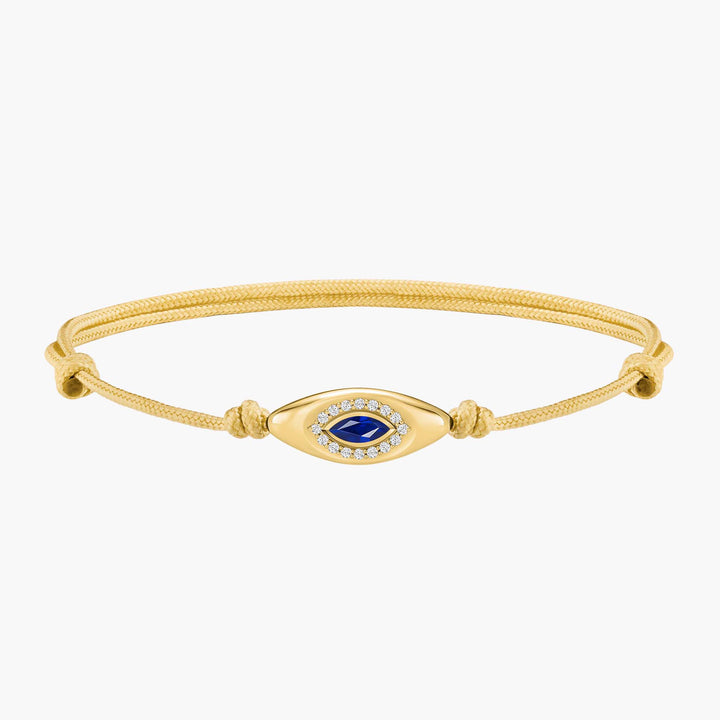 Evil Eye Amber Cord Bracelet