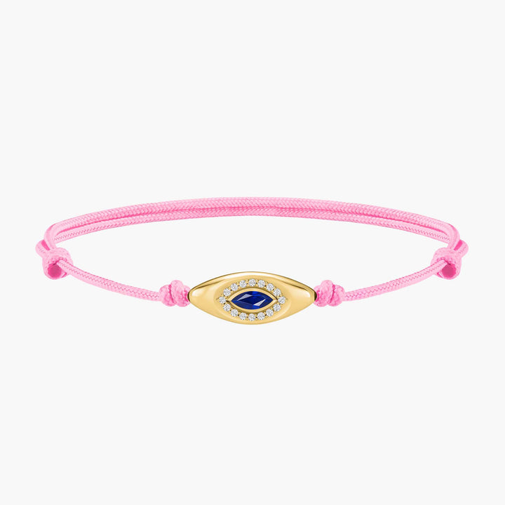 Evil Eye Pink Cord Bracelet