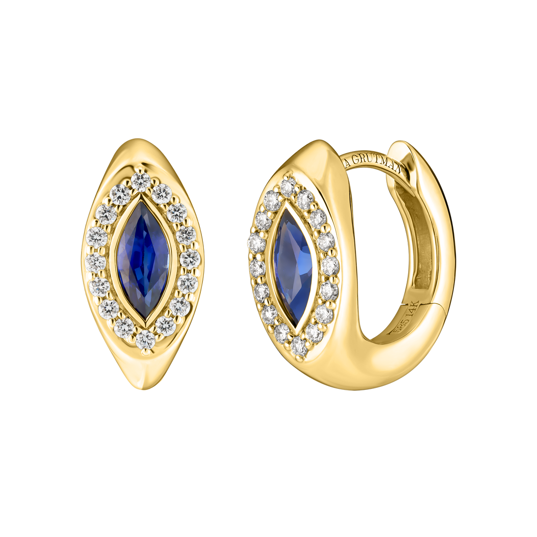 Evil Eye Huggie Hoops