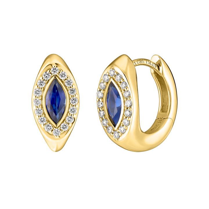 Evil Eye Huggie Hoops