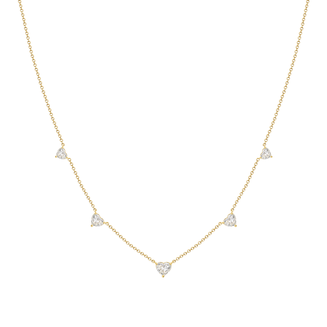 Floating Heart Diamond Necklace