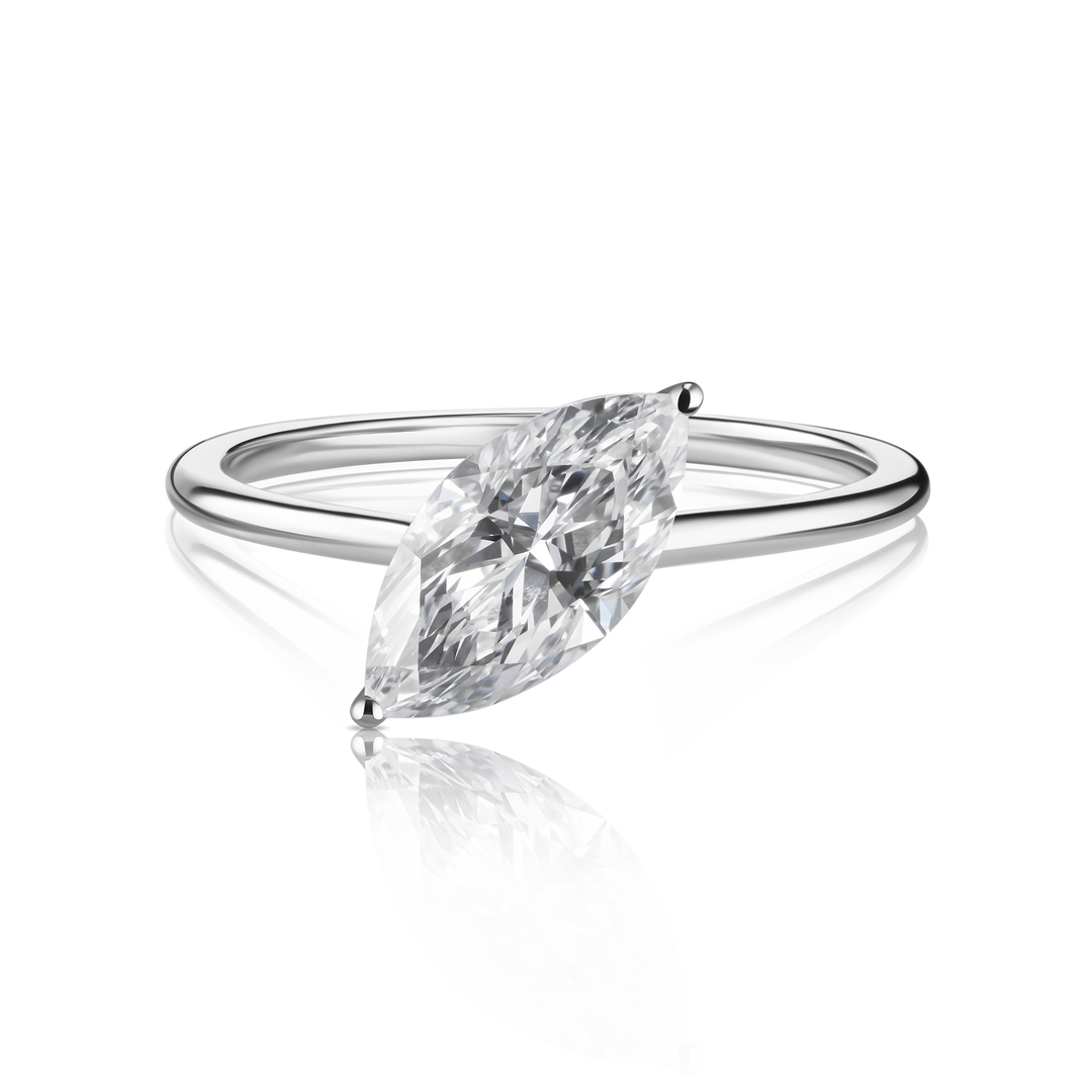 Floating Marquise Cut Diamond Ring