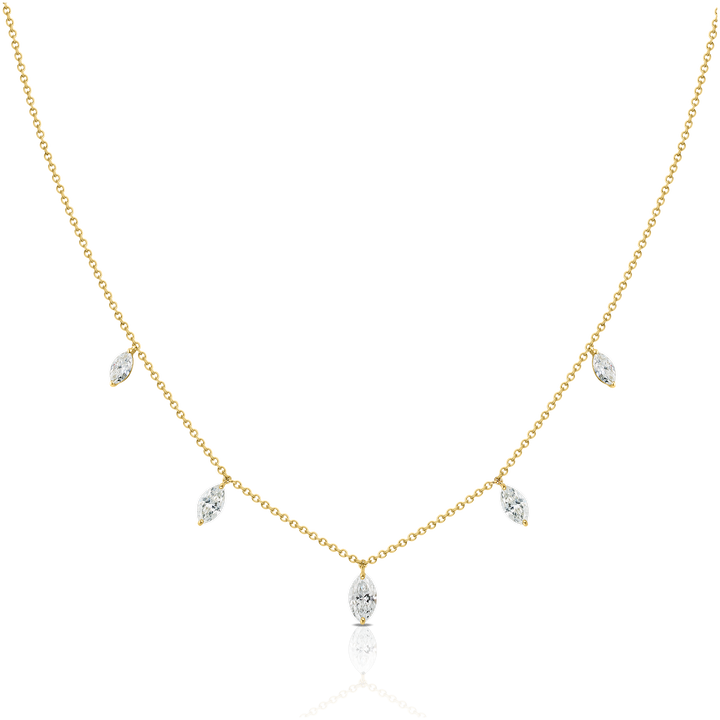 Floating Marquise Diamond Necklace