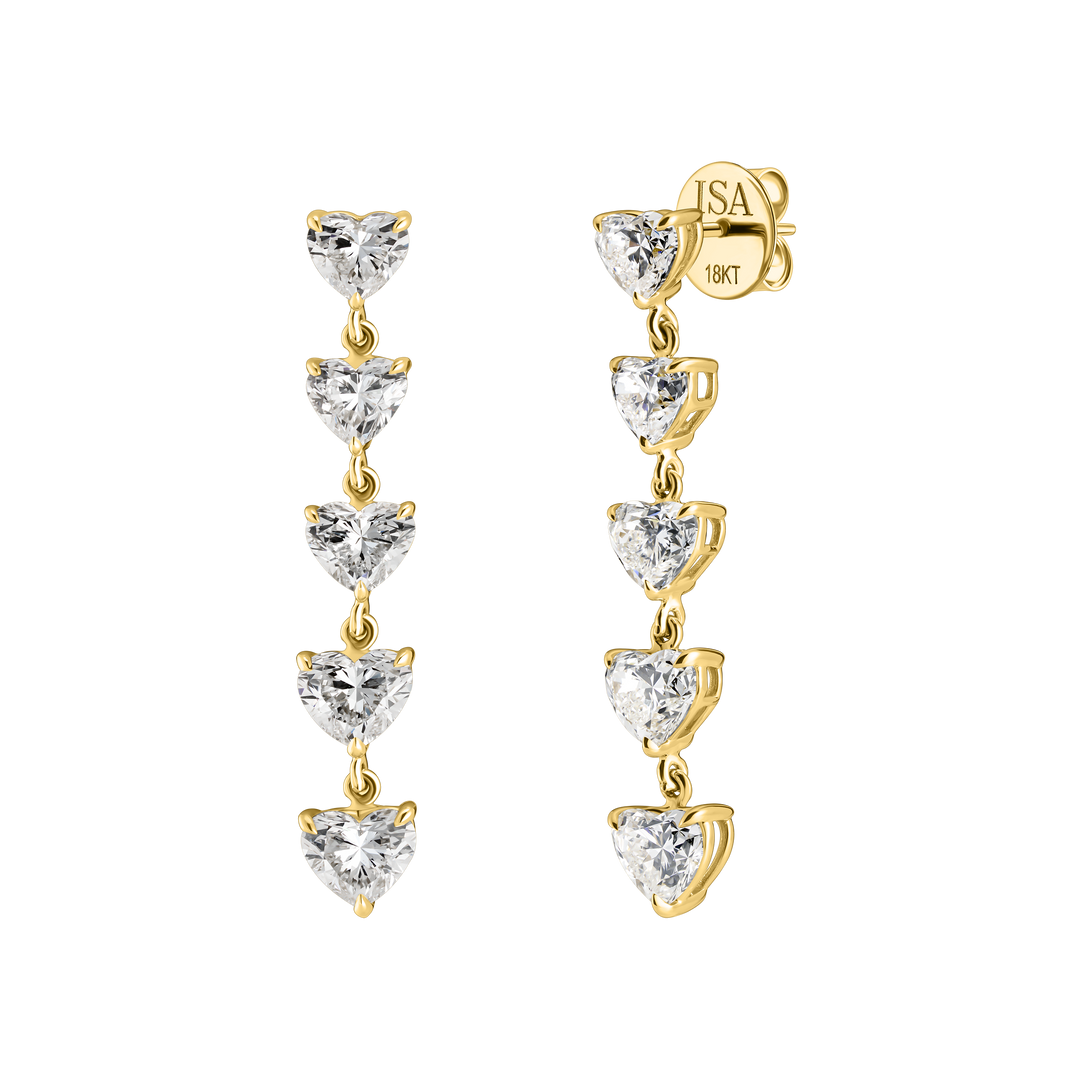Heart Shape Drop Earrings