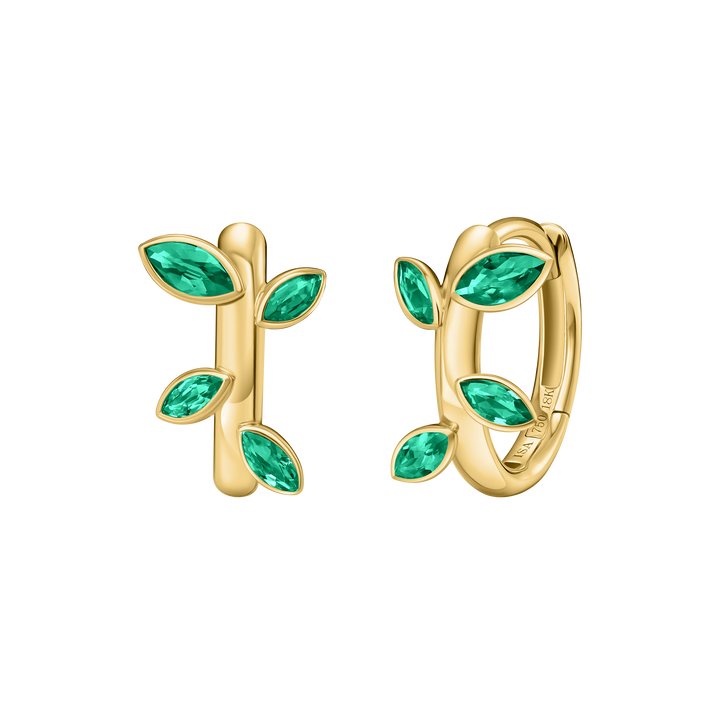 Jasmine Vine Huggie Hoops